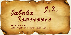 Jabuka Komerović vizit kartica